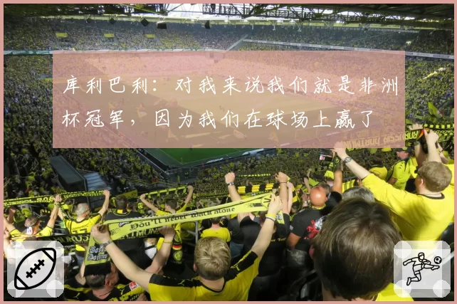 库利巴利:对我来说我们就是非洲杯冠军,因为我们在球场上赢了